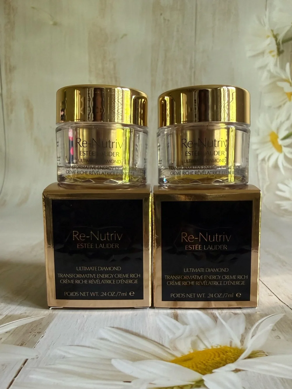 2x Estee Lauder Re-Nutriv Ultimate Diamond Transformative Energy Creme Rich 7ml